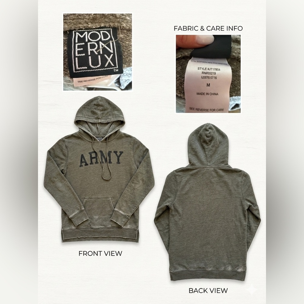 Men's Army Green Hoodie Sweater